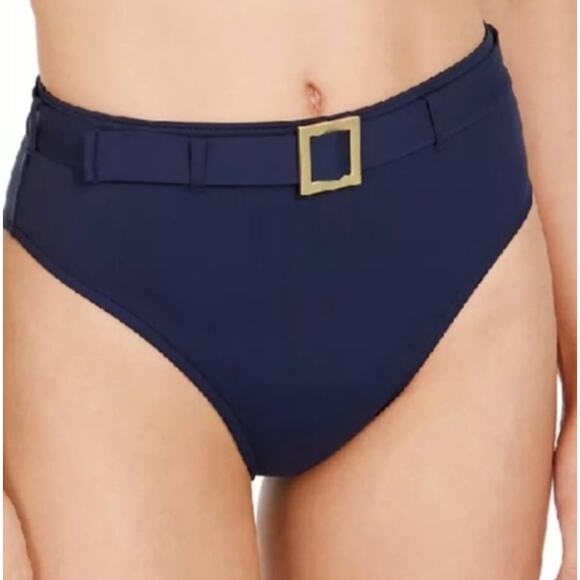 We Wore What Women's Emily Belted Bikini Bottom Navy Size XL NWT - Picture 2 of 3